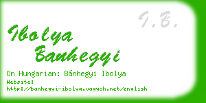 ibolya banhegyi business card